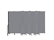 Wallmount Room Divider - 7' 4"H x 16' 6"L - 9 Panel, Stone, Fabric