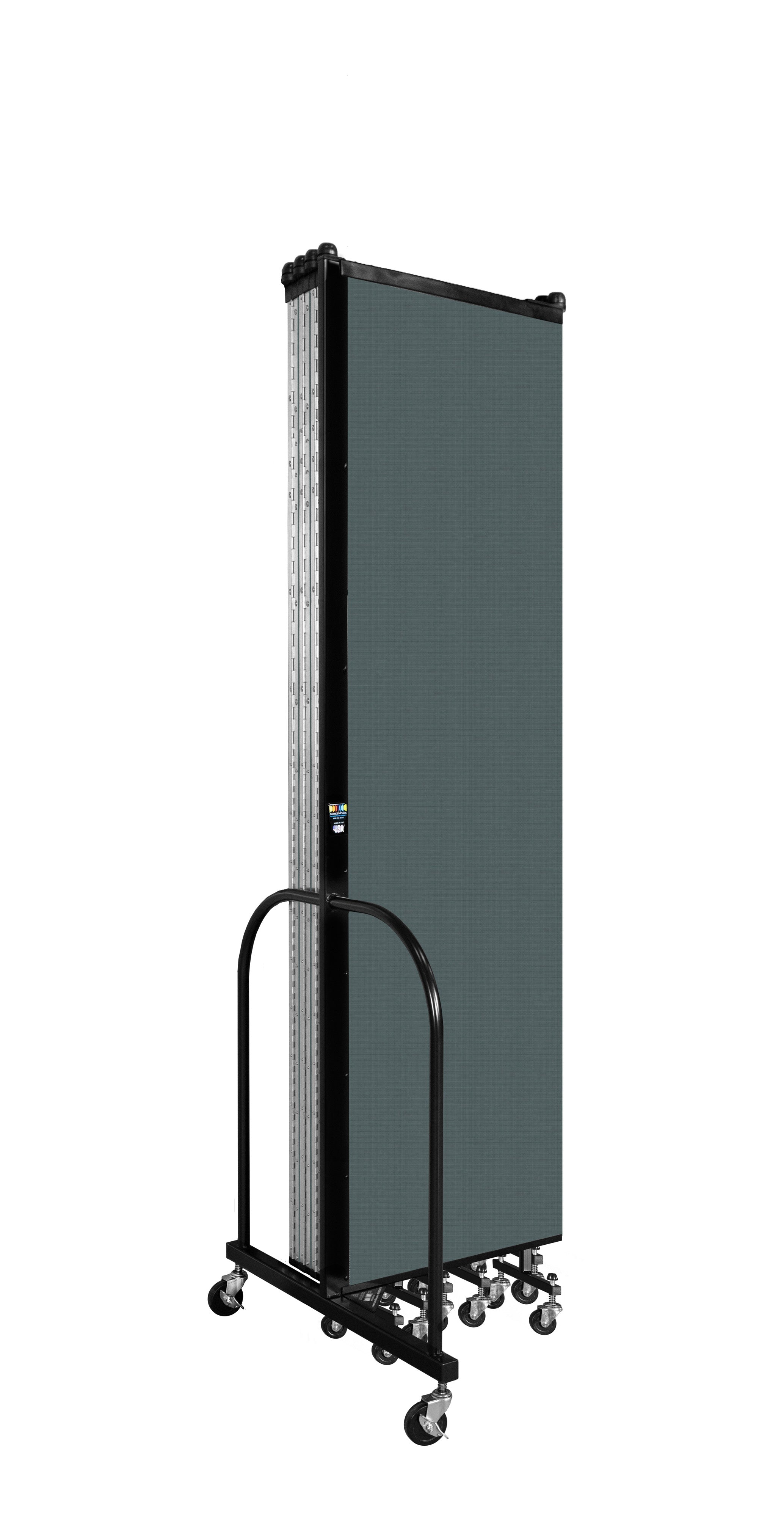 Wallmount Room Divider - 7' 4"H x 16' 6"L - 9 Panel, Mallard, Fabric