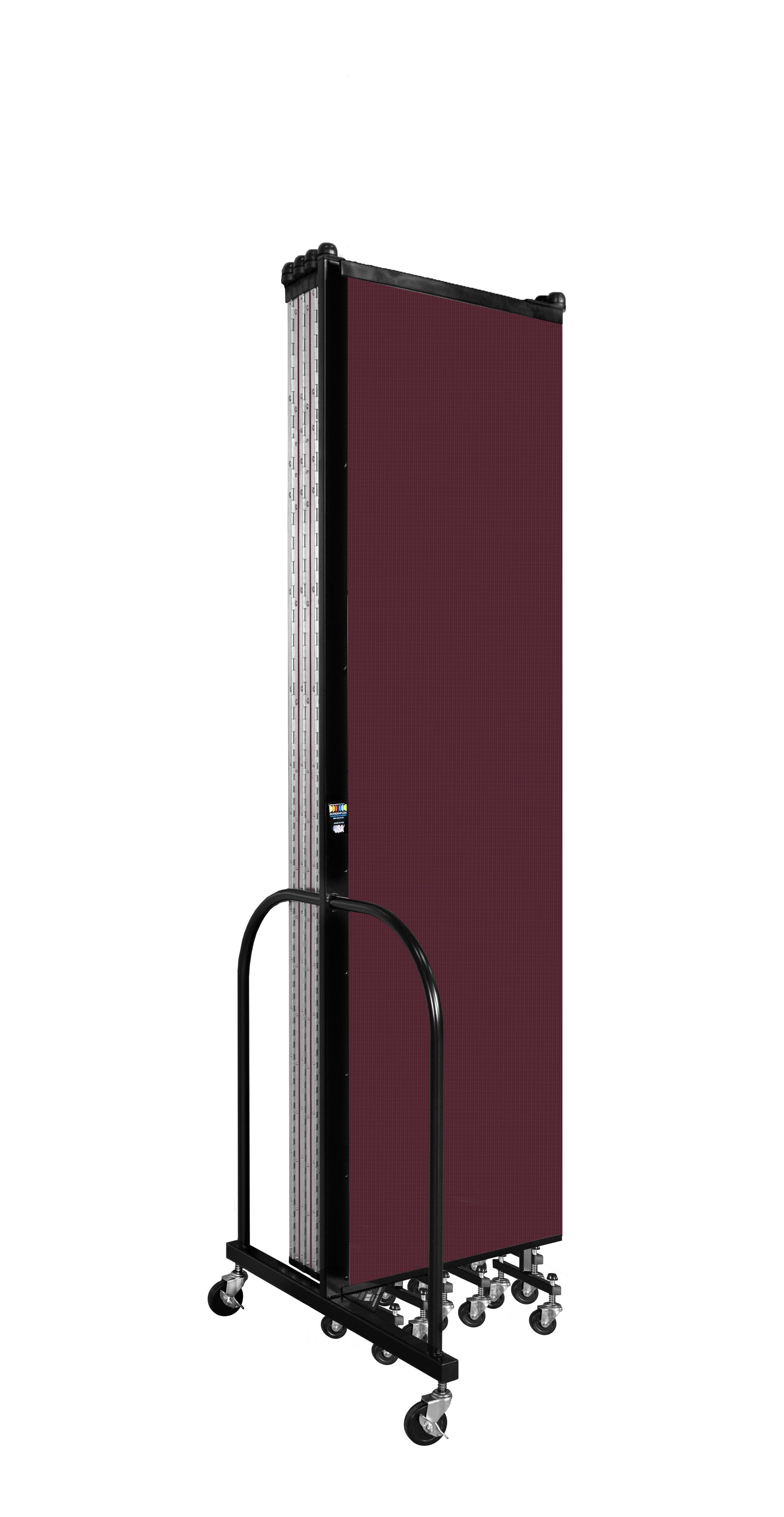 Wallmount Room Divider - 7' 4"H x 16' 6"L - 9 Panel, Purple, Fabric
