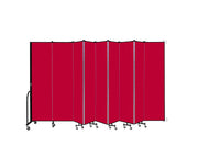 Wallmount Room Divider - 7' 4"H x 16' 6"L - 9 Panel, Primary Red, Fabric
