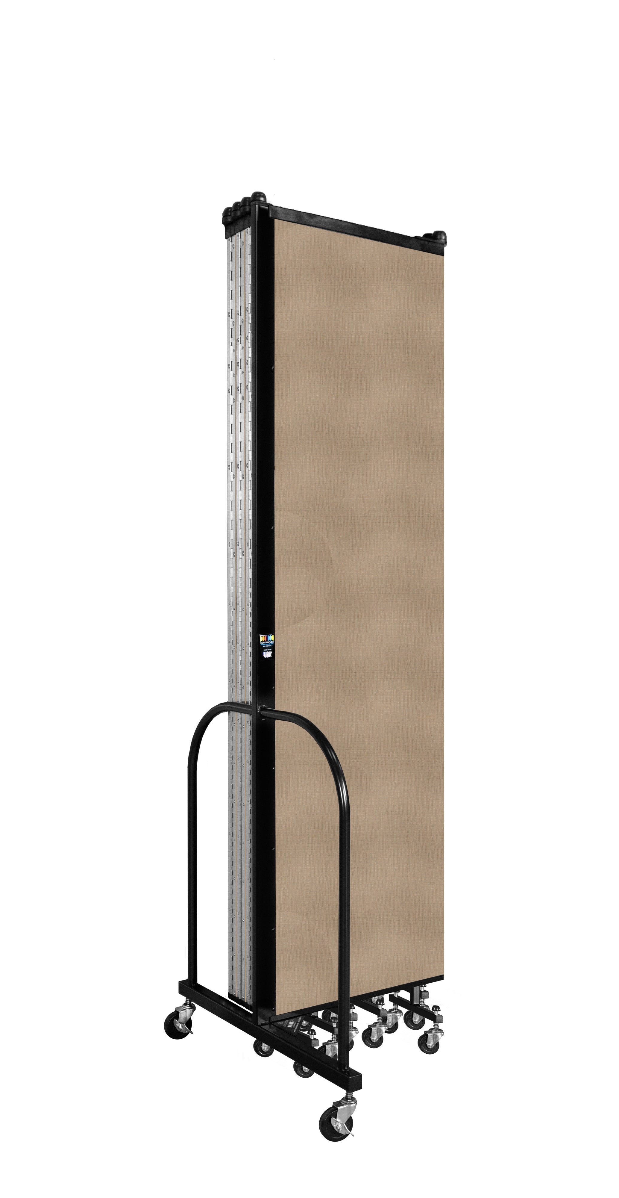 Wallmount Room Divider - 7' 4"H x 16' 6"L - 9 Panel, Desert, Fabric