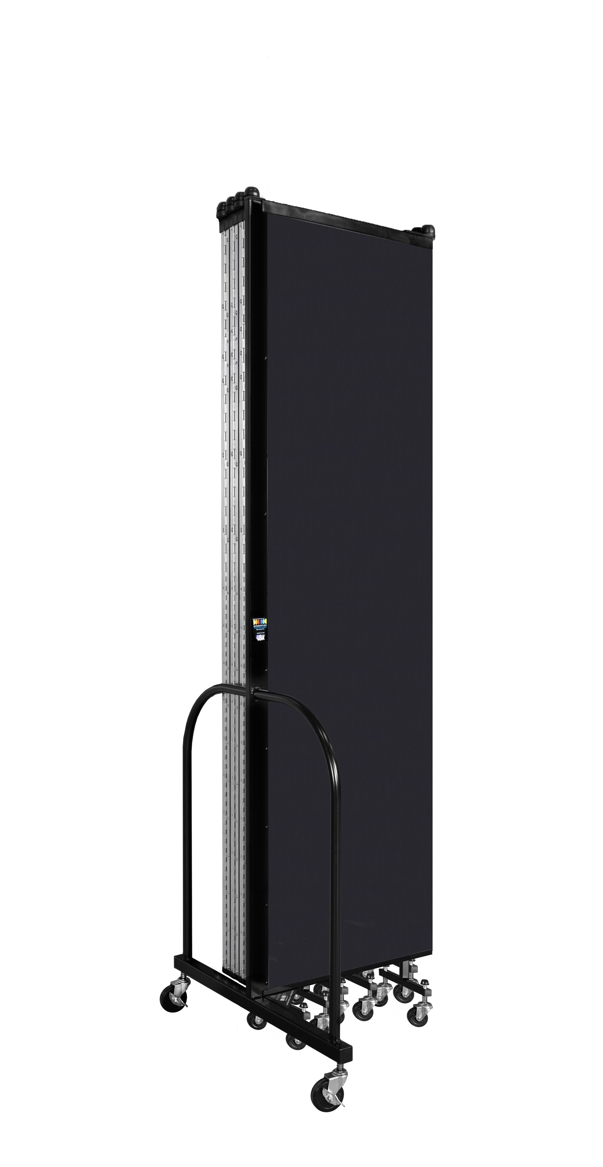 Wallmount Room Divider - 7' 4"H x 16' 6"L - 9 Panel, Black, Fabric