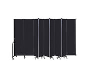 Wallmount Room Divider - 7' 4"H x 16' 6"L - 9 Panel, Black, Fabric