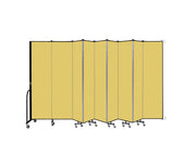 Wallmount Room Divider - 7' 4"H x 16' 6"L - 9 Panel, Primary Yellow, Fabric