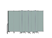 Wallmount Room Divider - 7' 4"H x 16' 6"L - 9 Panel, Sea Green, Fabric
