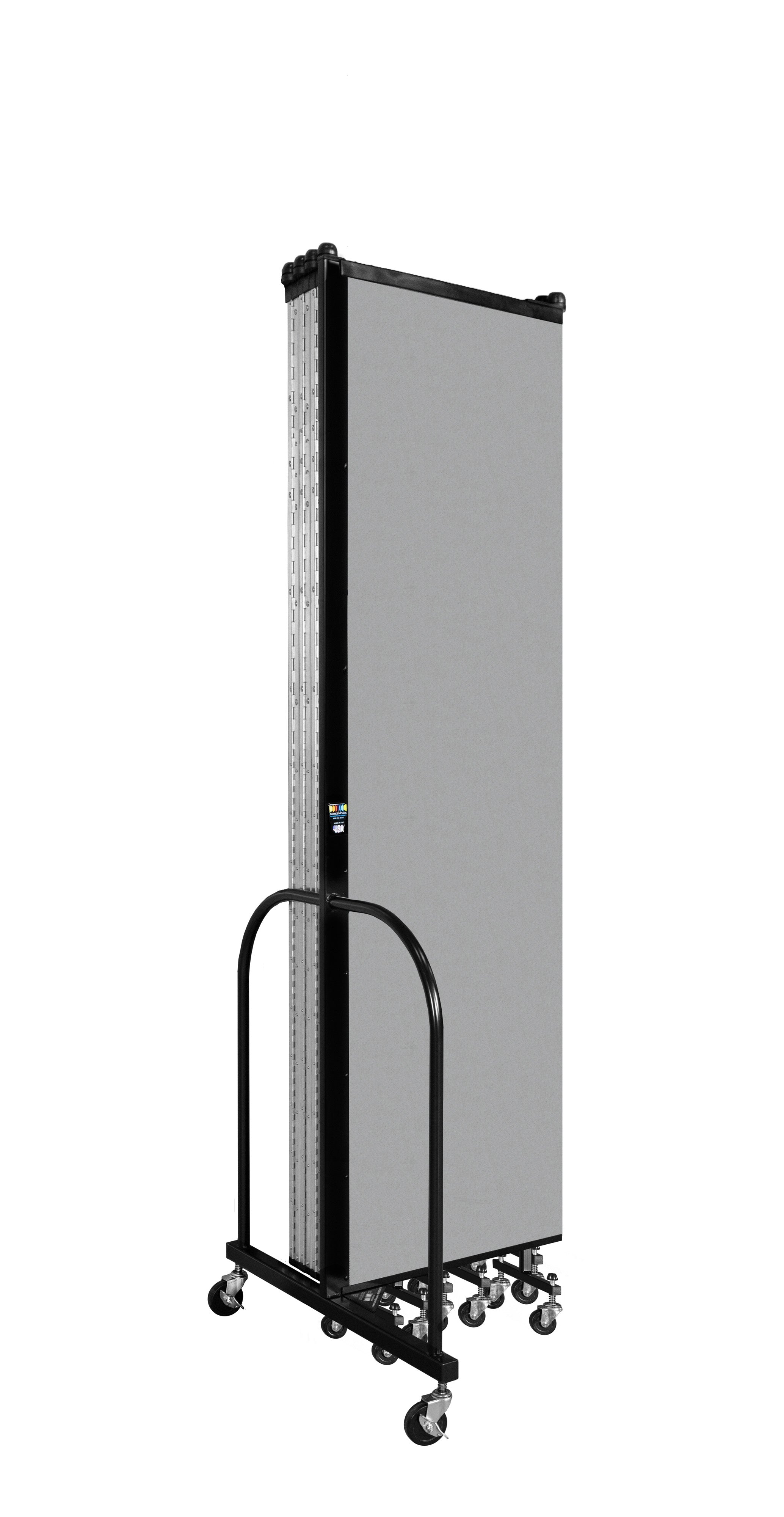 Wallmount Room Divider - 7' 4"H x 16' 6"L - 9 Panel, Granite, Vinyl