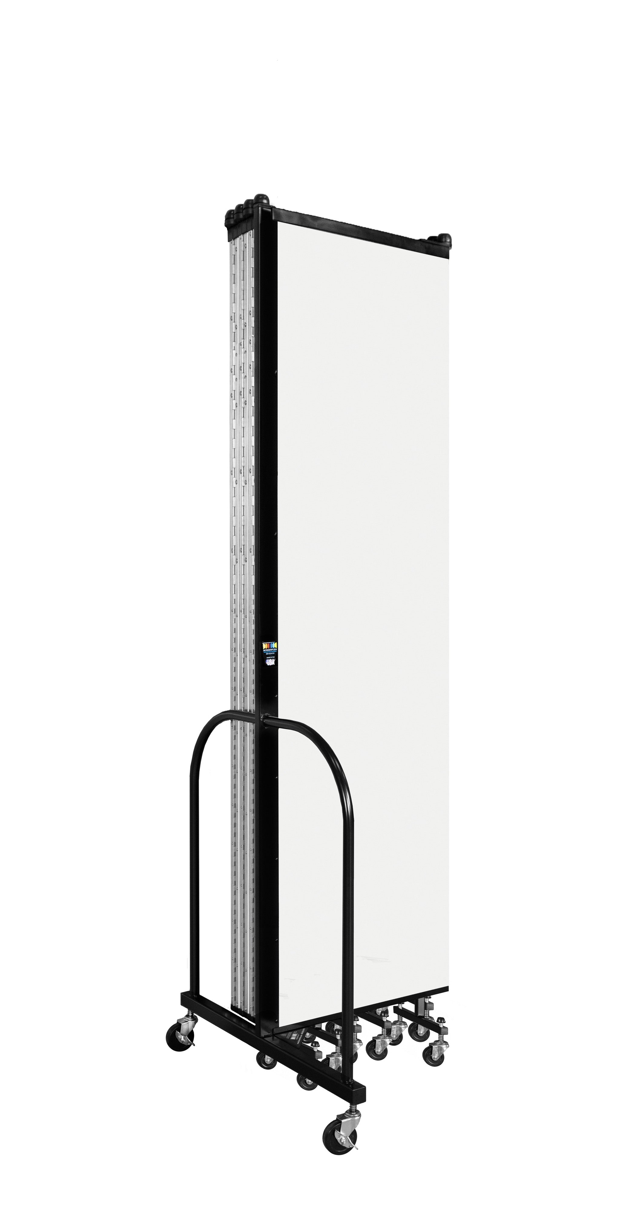 Wallmount Room Divider - 7' 4"H x 16' 6"L - 9 Panel, Ice, Vinyl