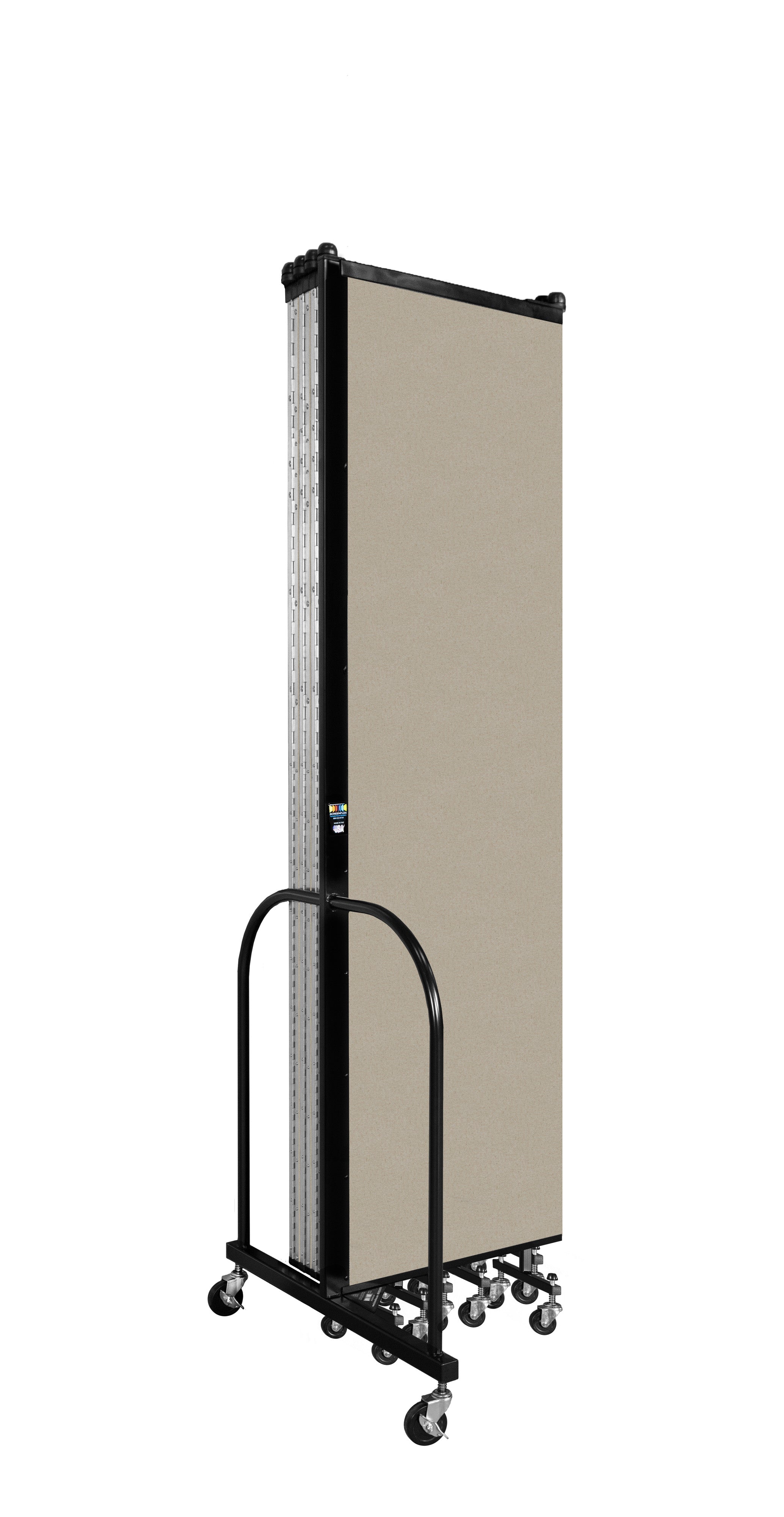 Wallmount Room Divider - 7' 4"H x 16' 6"L - 9 Panel, Hazelnut, Vinyl