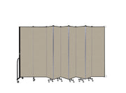 Wallmount Room Divider - 7' 4"H x 16' 6"L - 9 Panel, Hazelnut, Vinyl