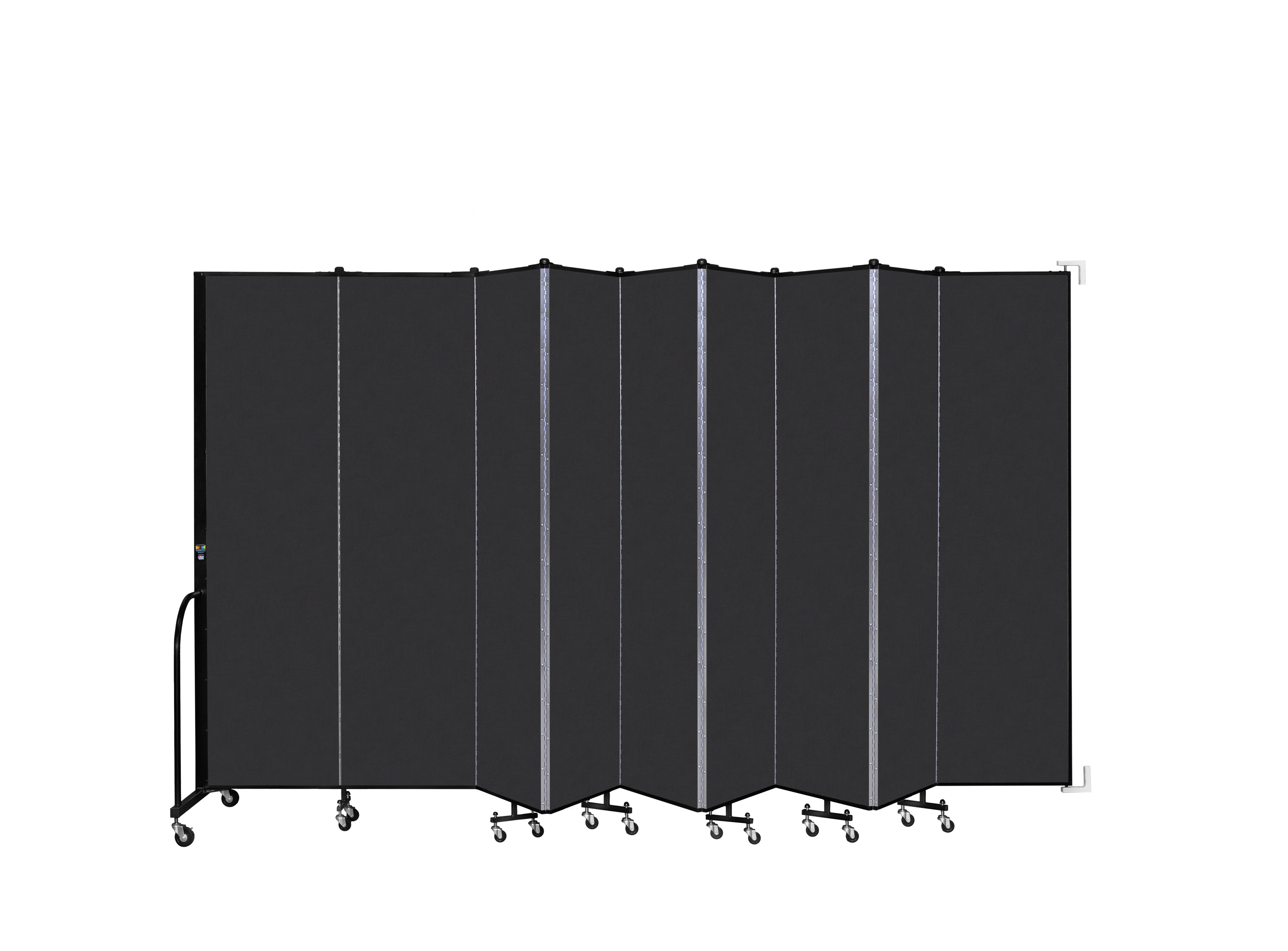 Wallmount Room Divider - 7' 4"H x 16' 6"L - 9 Panel