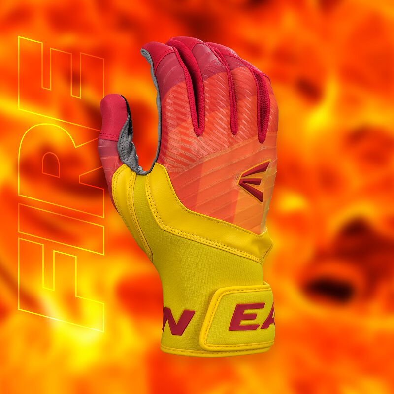 Easton Youth Walk-Off Ethos Baseball Batting Gloves - Extra Large - Fire