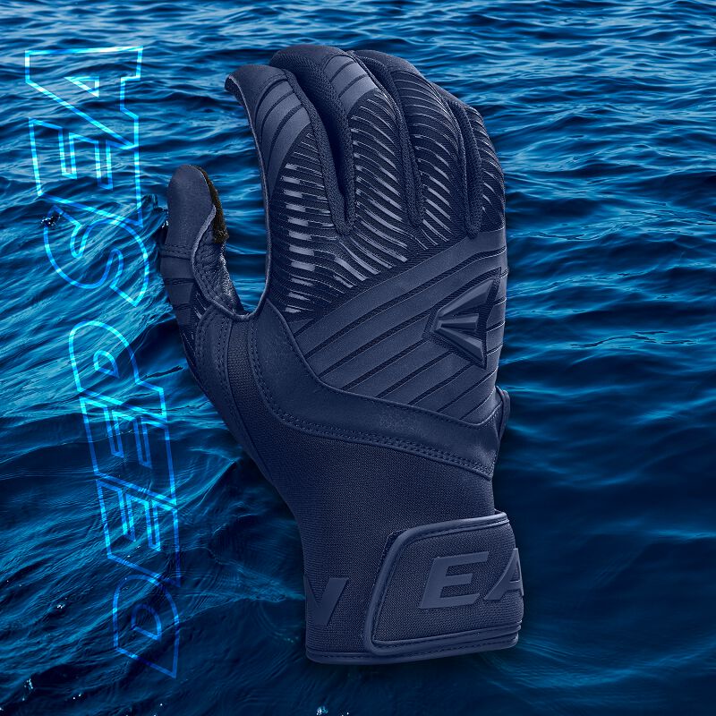 Easton Youth Walk-Off Ethos Batting Gloves - Large - Deep Sea - Navy/Navy
