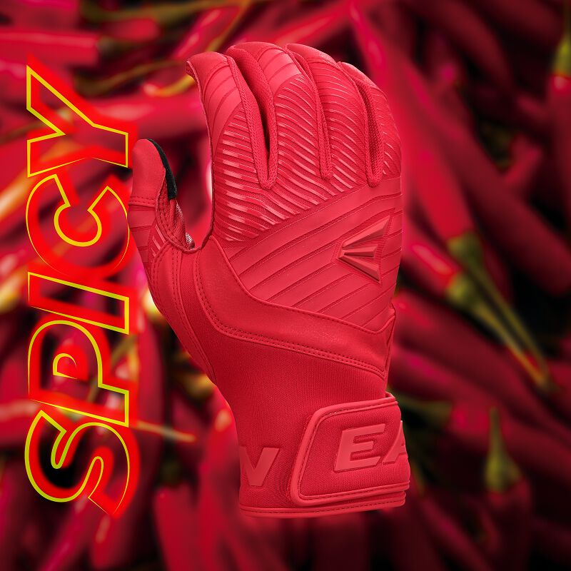 Easton Youth Walk-Off Ethos Batting Gloves - Large - Spicy - Red/Red