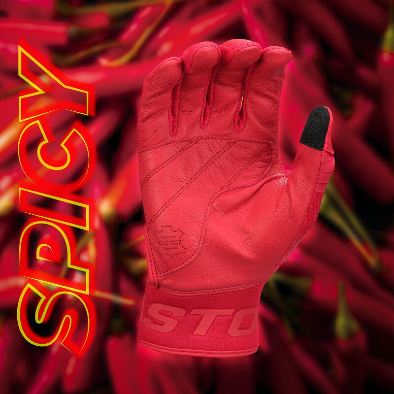 Easton Adult Walk-Off Ethos Batting Gloves - Large - Spicy - Red/Red