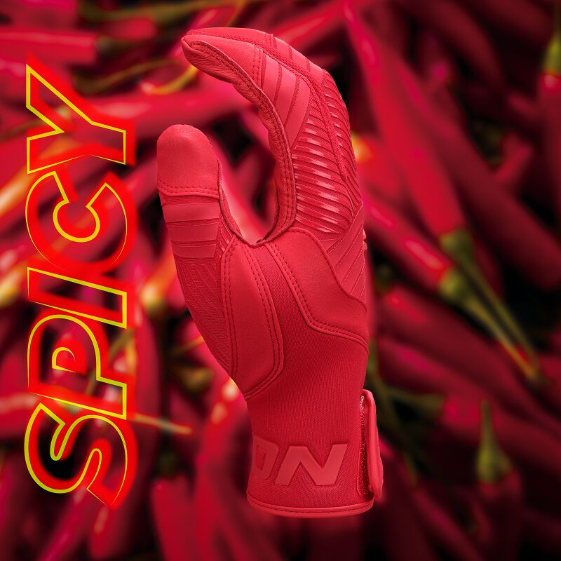 Easton Adult Walk-Off Ethos Batting Gloves - Large - Spicy - Red/Red