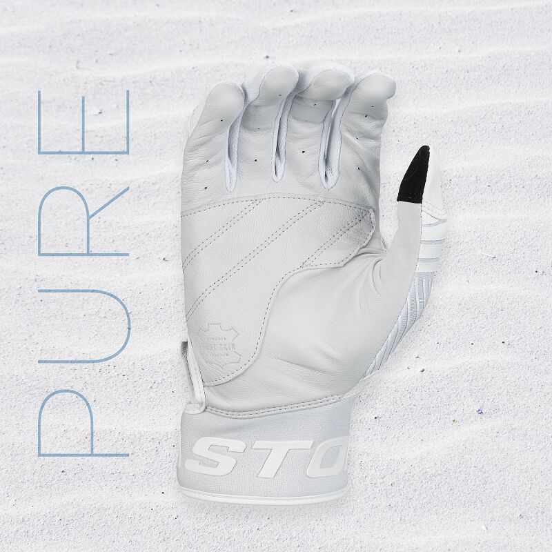 Easton Youth Walk-Off Ethos Batting Gloves - Extra Large - Pure - White/White