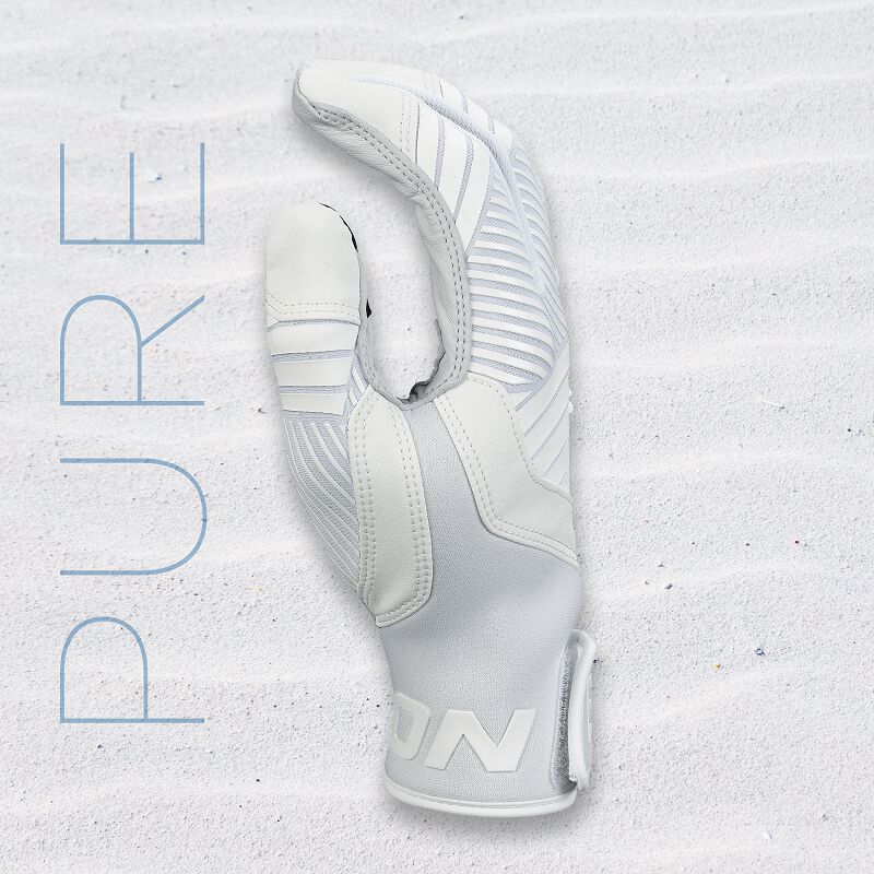 Easton Youth Walk-Off Ethos Batting Gloves - Medium - Pure - White/White