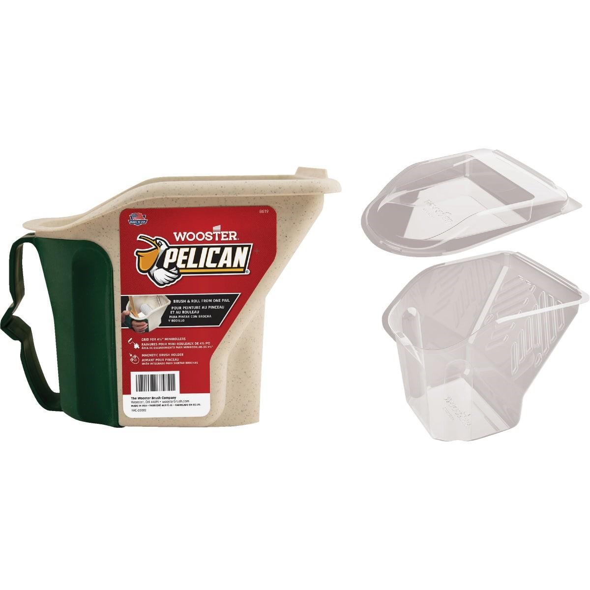 Wooster Pelican 1 Qt. Green & White Painter's Bucket with Magnetic Brush Holder