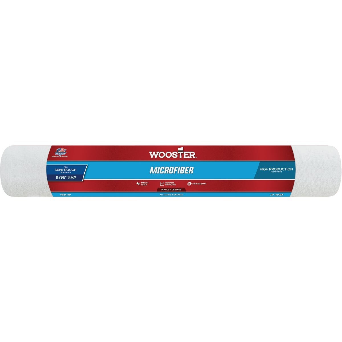 Wooster 18 In. x 9/16 In. Microfiber Roller Cover