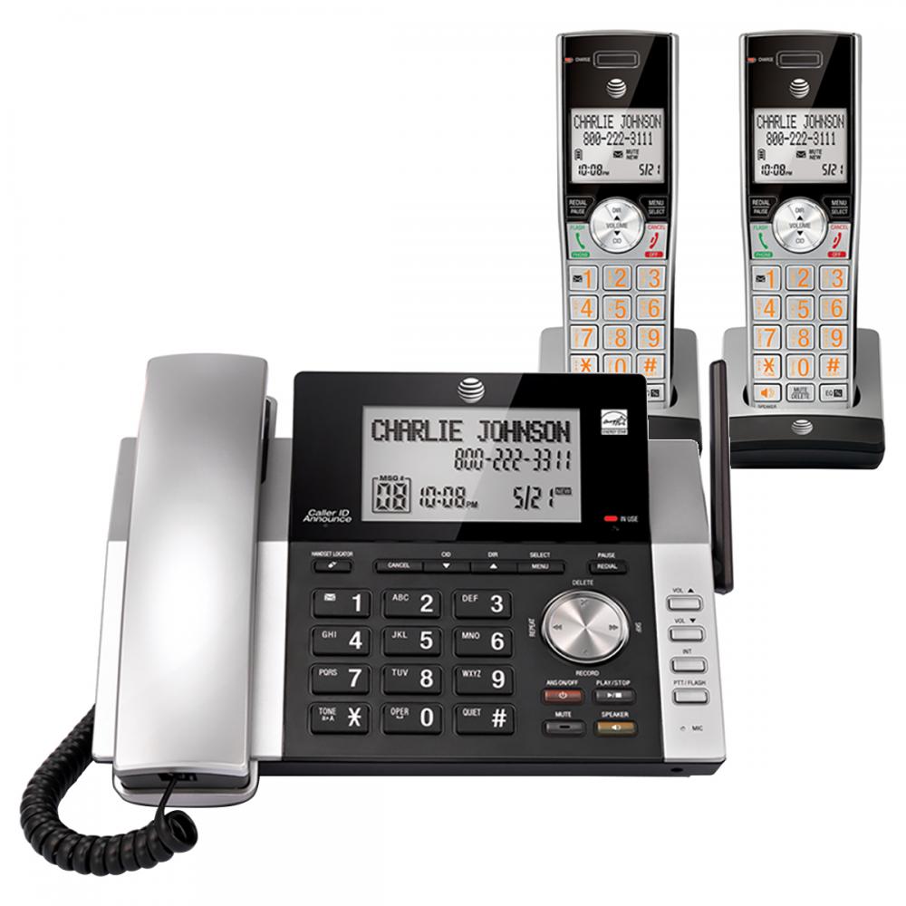 AT&T 2-Handset Corded/Cordless Answering System with Dual Caller ID/Call Waiting