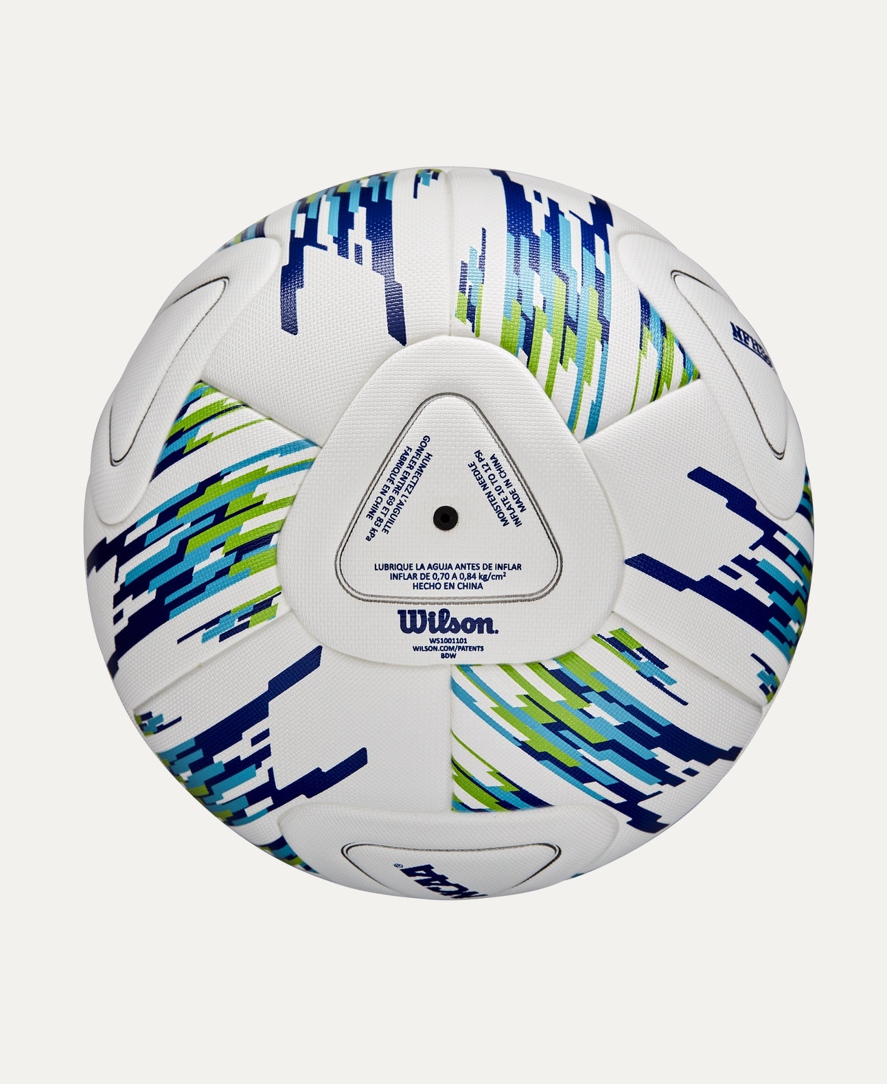 NCAA Vanquish Soccer Match Ball (Partially INFLated / Bulk) - White/Blue/Green - Carry Over