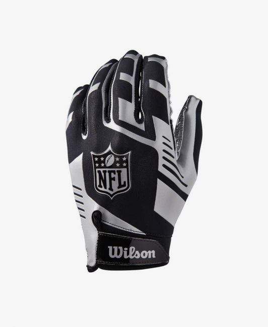 Yth NFL Stretch Fit Rec Glv Wh/Black Yh - Youth - Football