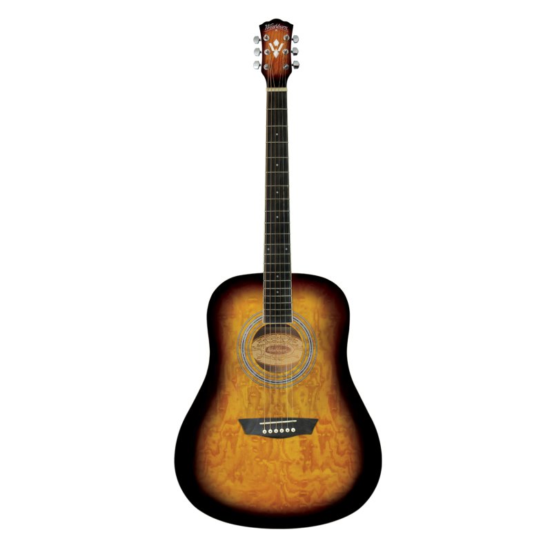 Washburn WSHAGPAKQTTB 6-String Dreadnought Acoustic Guitar Pack
