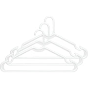 Whitmor Heavy Duty White Tubular Plastic Clothes Hanger (3-Pack)