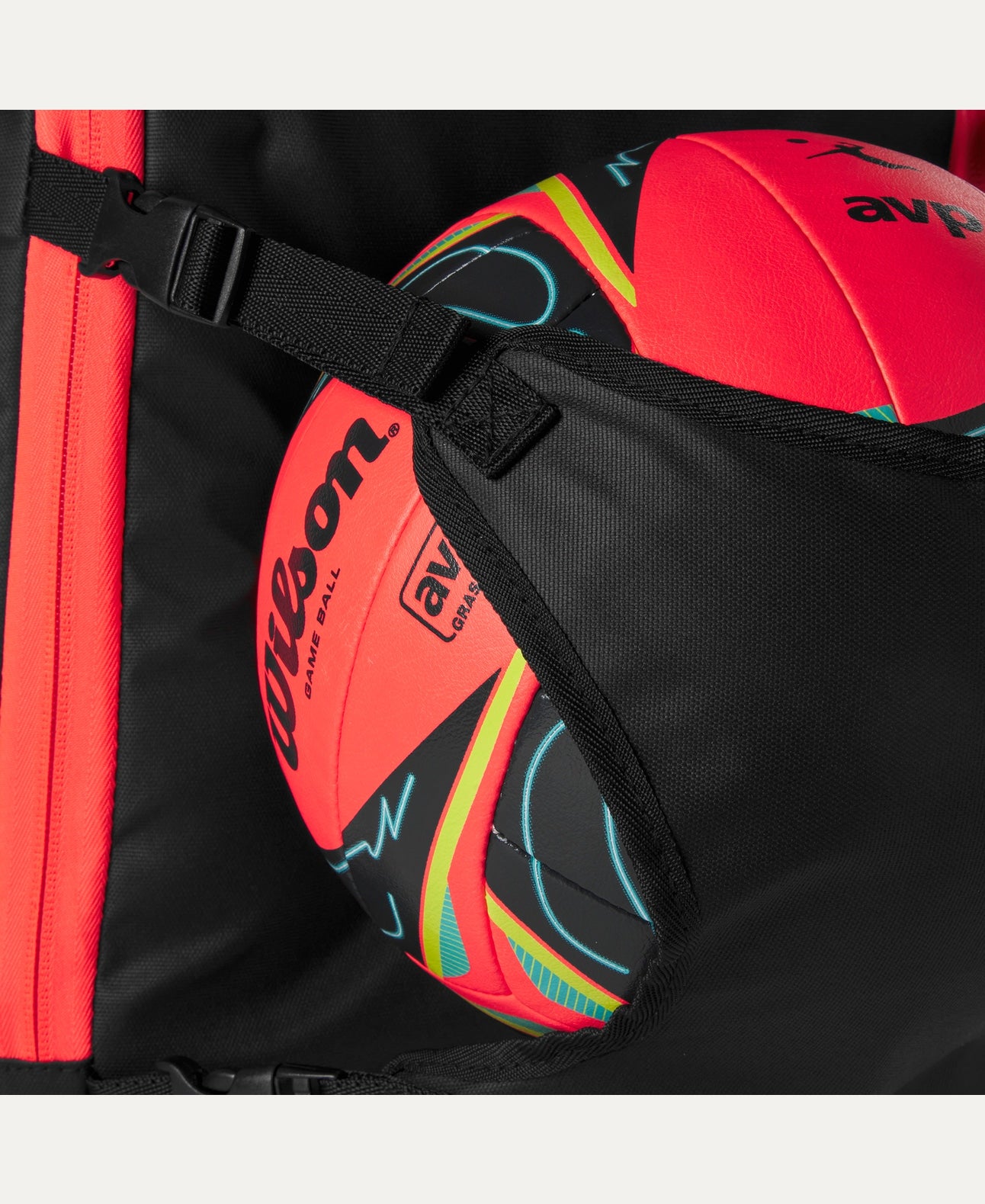AVP Grass Backpack - Black / Coral / Blue - Volleyball