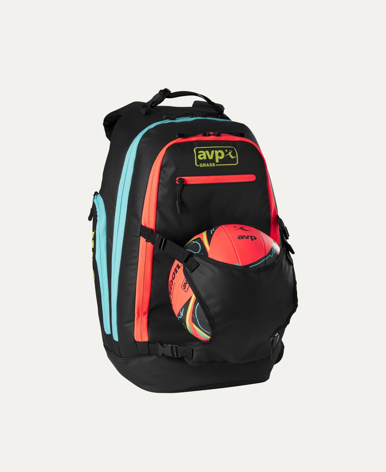 AVP Grass Backpack - Black / Coral / Blue - Volleyball