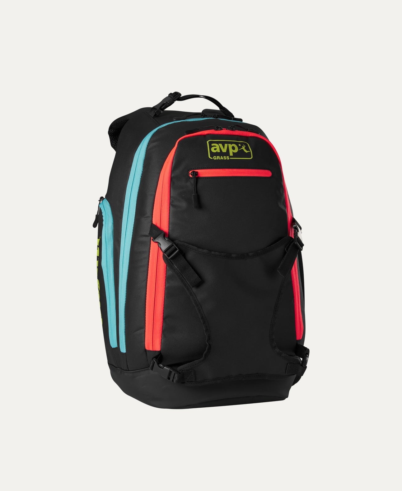 AVP Grass Backpack - Black / Coral / Blue - Volleyball