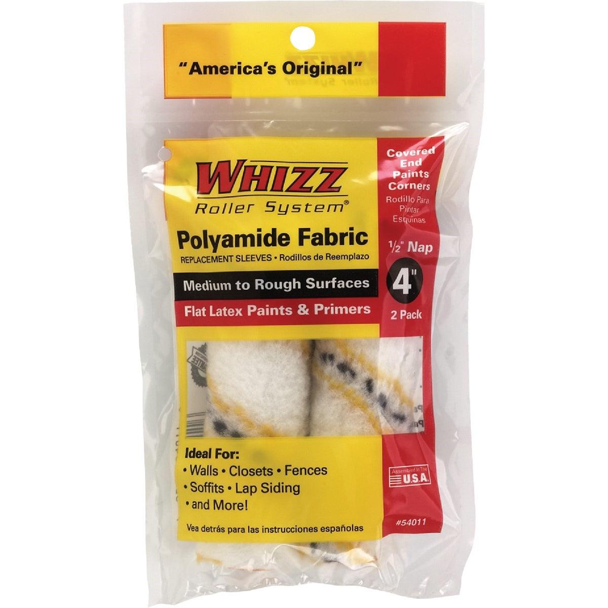 Whizz Gold Stripe 4 In. x 1/2 In. Refill Woven Fabric Roller Cover (2-Pack)