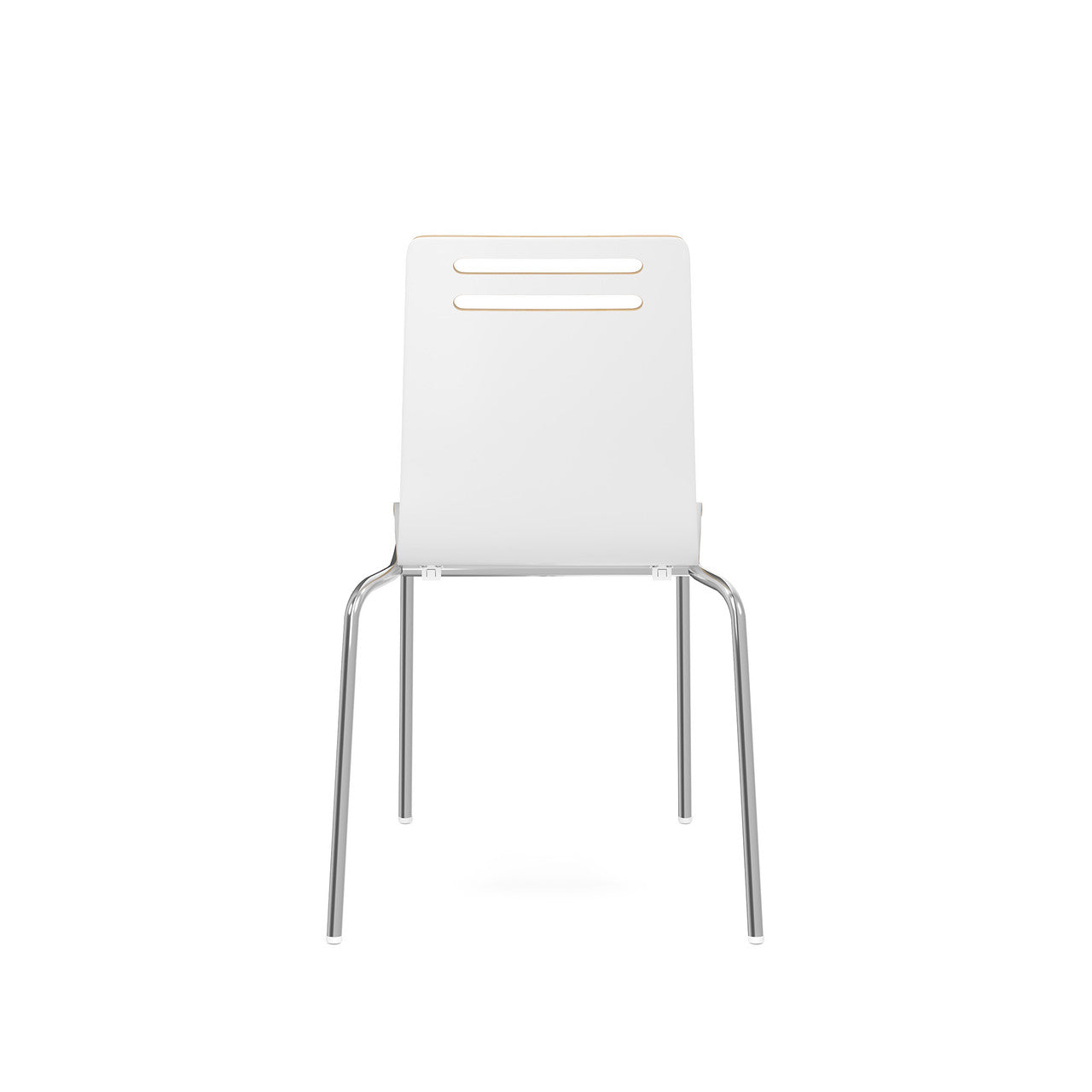 OfficeSource Rowan Square Bentwood Standard Height Café Chair - Set of 2 - White