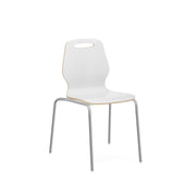 OfficeSource Shay Hourglass Bentwood Standard Height Café Chair - Set of 2 - White