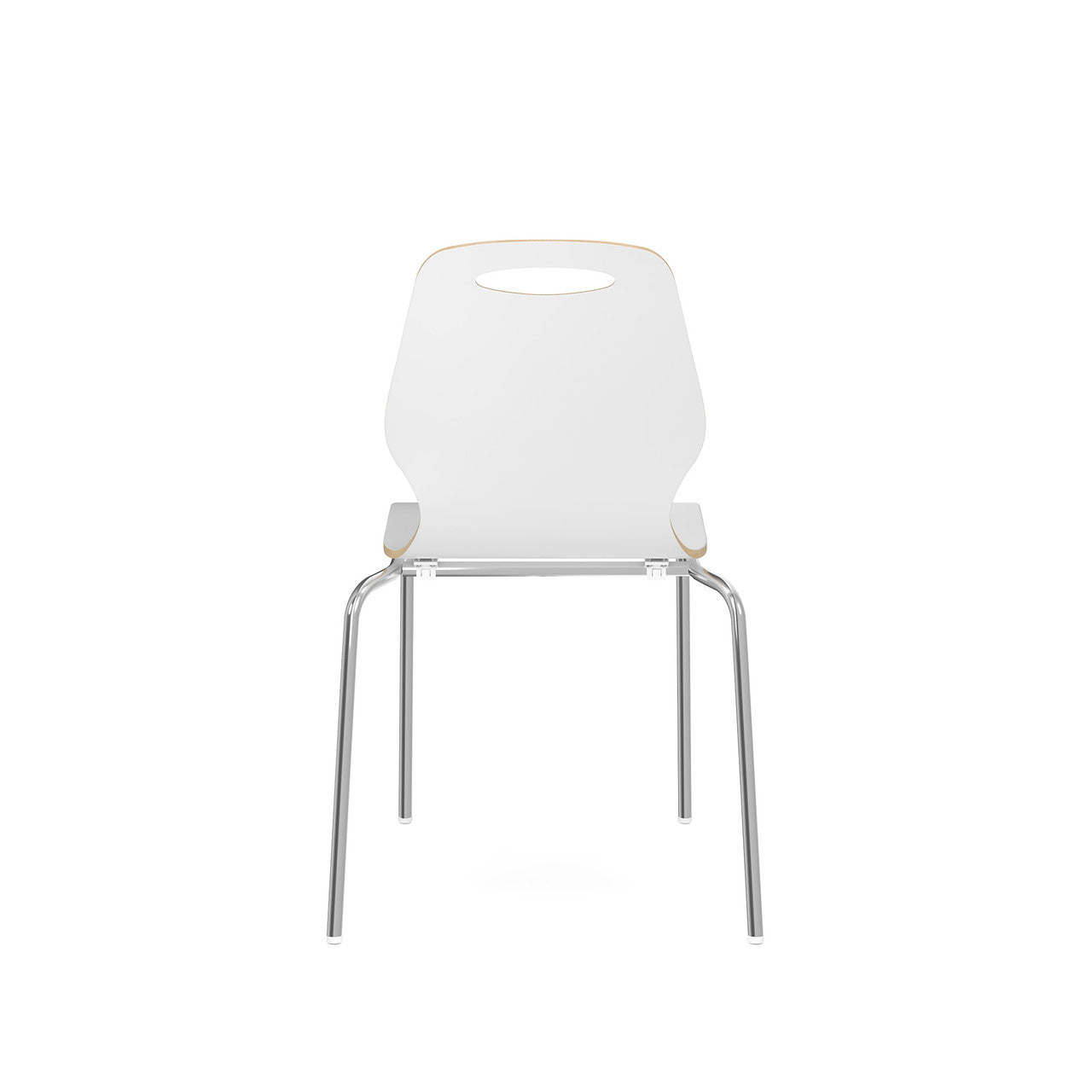 OfficeSource Shay Hourglass Bentwood Standard Height Café Chair - Set of 2 - White
