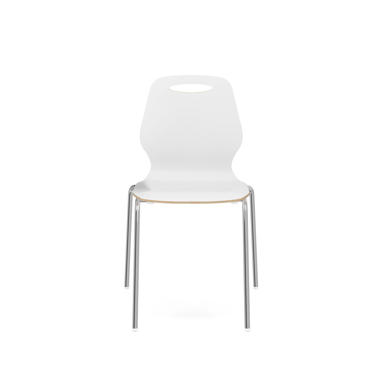 OfficeSource Shay Hourglass Bentwood Standard Height Café Chair - Set of 2 - White