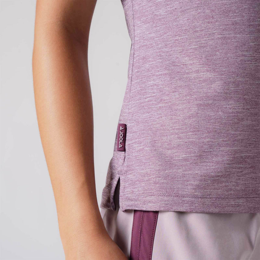 Women's Club Polo (Bordeaux Hthr) - S