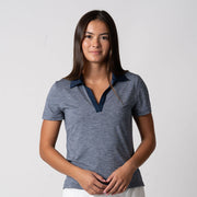 Women's Club Polo (Navy Hthr) - L