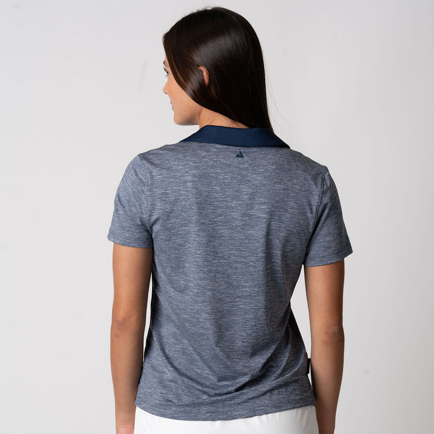 Women's Club Polo (Bordeaux Hthr) - XS