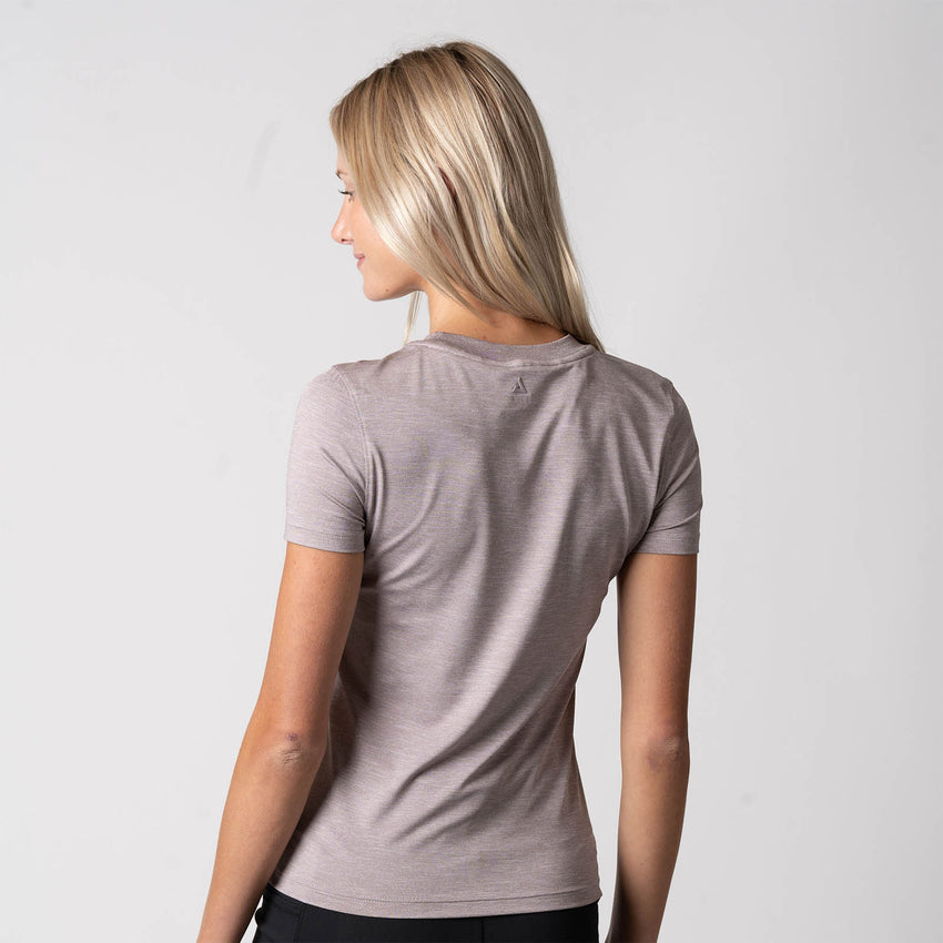 Women's Club Short Sleeve (Dusty Mauve Hthr) - XL