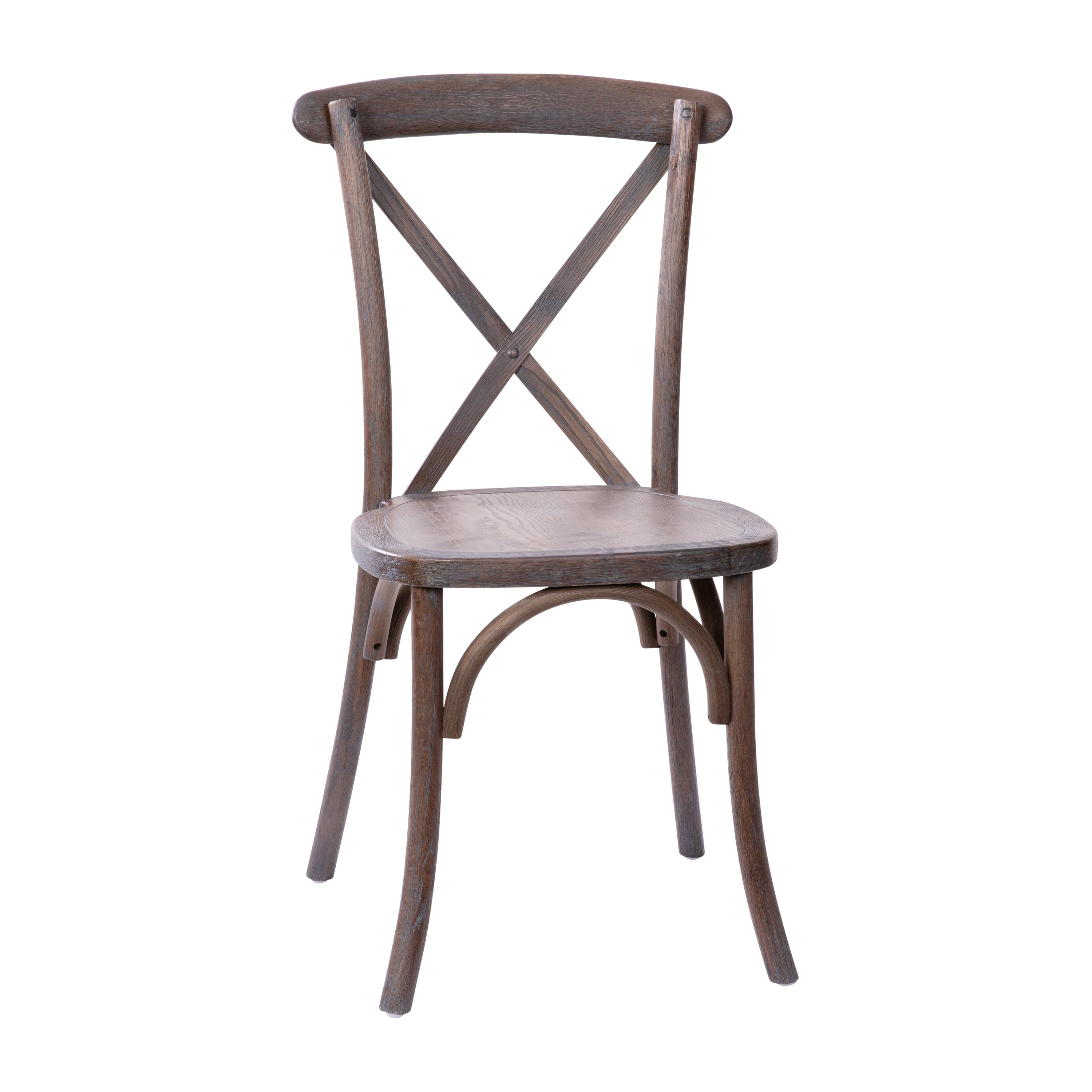 Advantage Gray Wash Dark Driftwood X-Back Chair