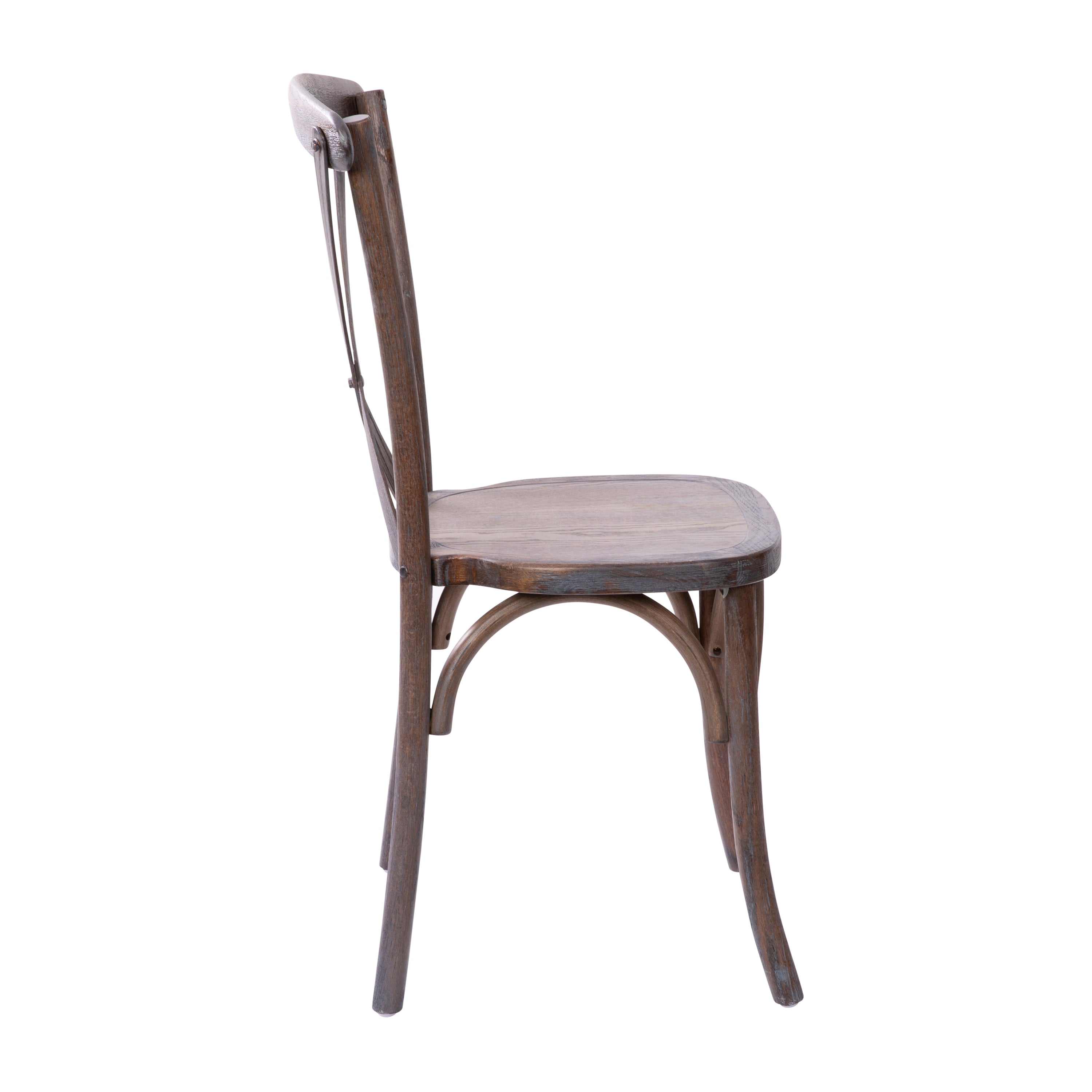 Advantage Gray Wash Dark Driftwood X-Back Chair
