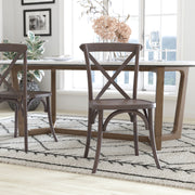 Advantage Gray Wash Dark Driftwood X-Back Chair