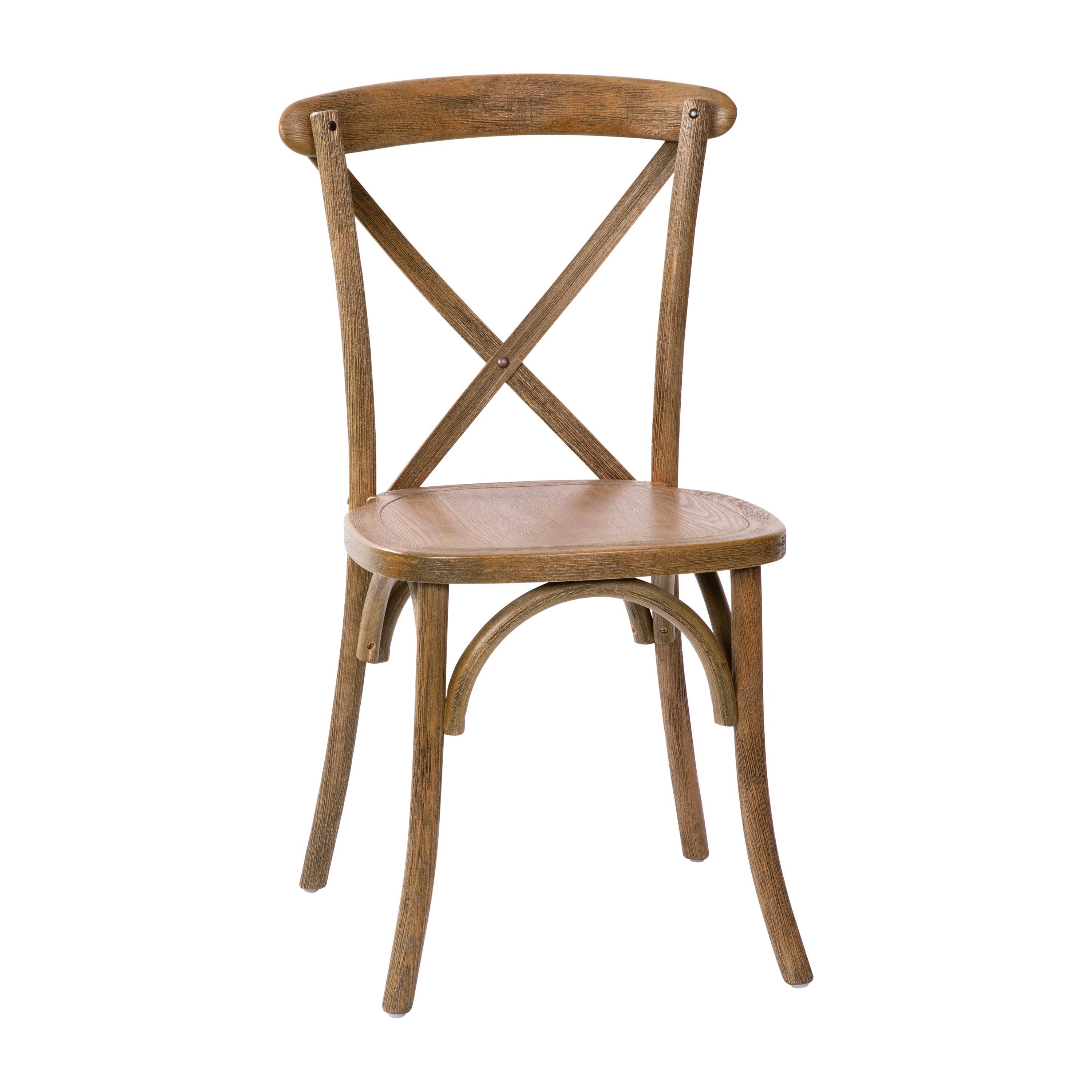 Advantage Hand Scraped Dark Natural X-Back Chair
