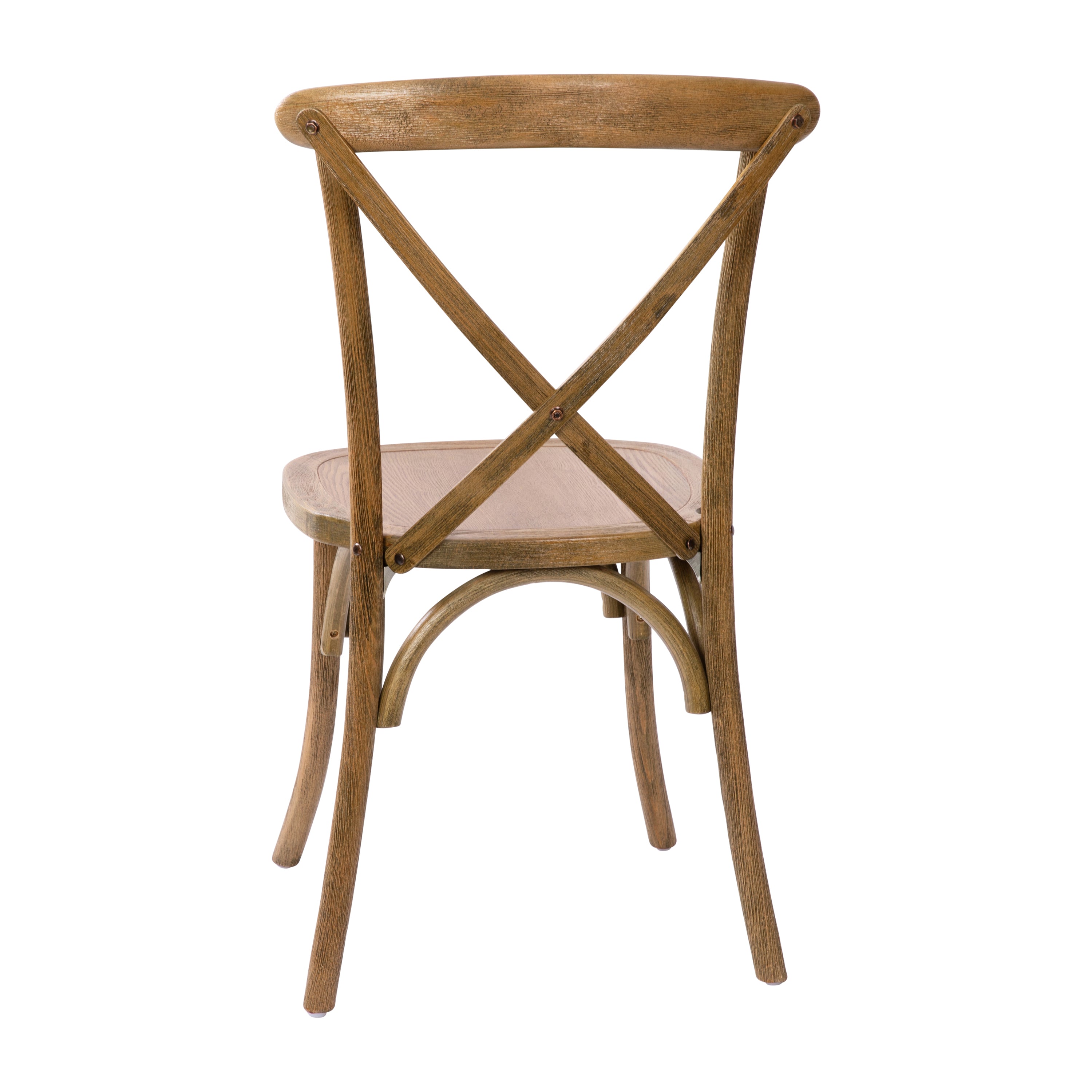Advantage Hand Scraped Dark Natural X-Back Chair