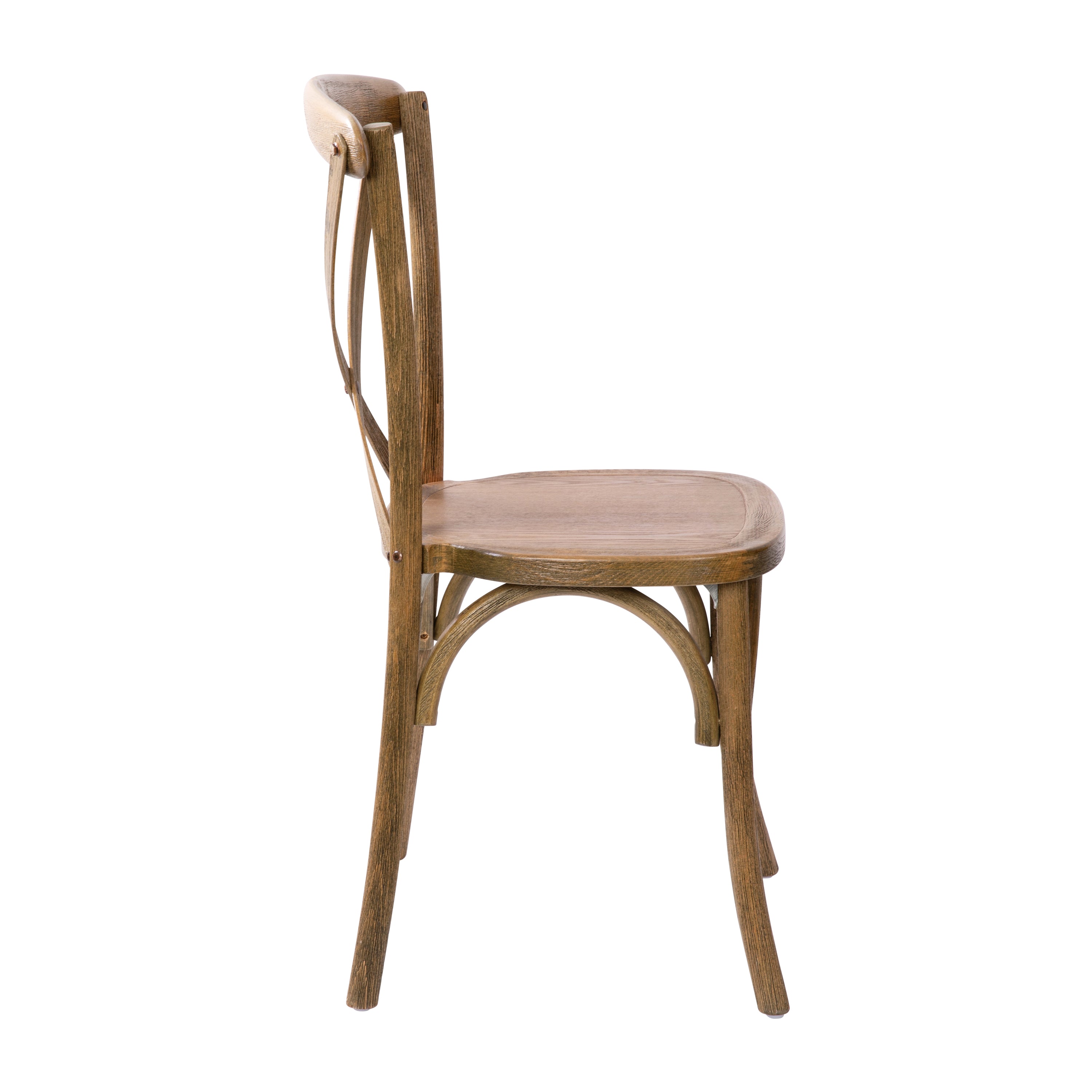 Advantage Hand Scraped Dark Natural X-Back Chair