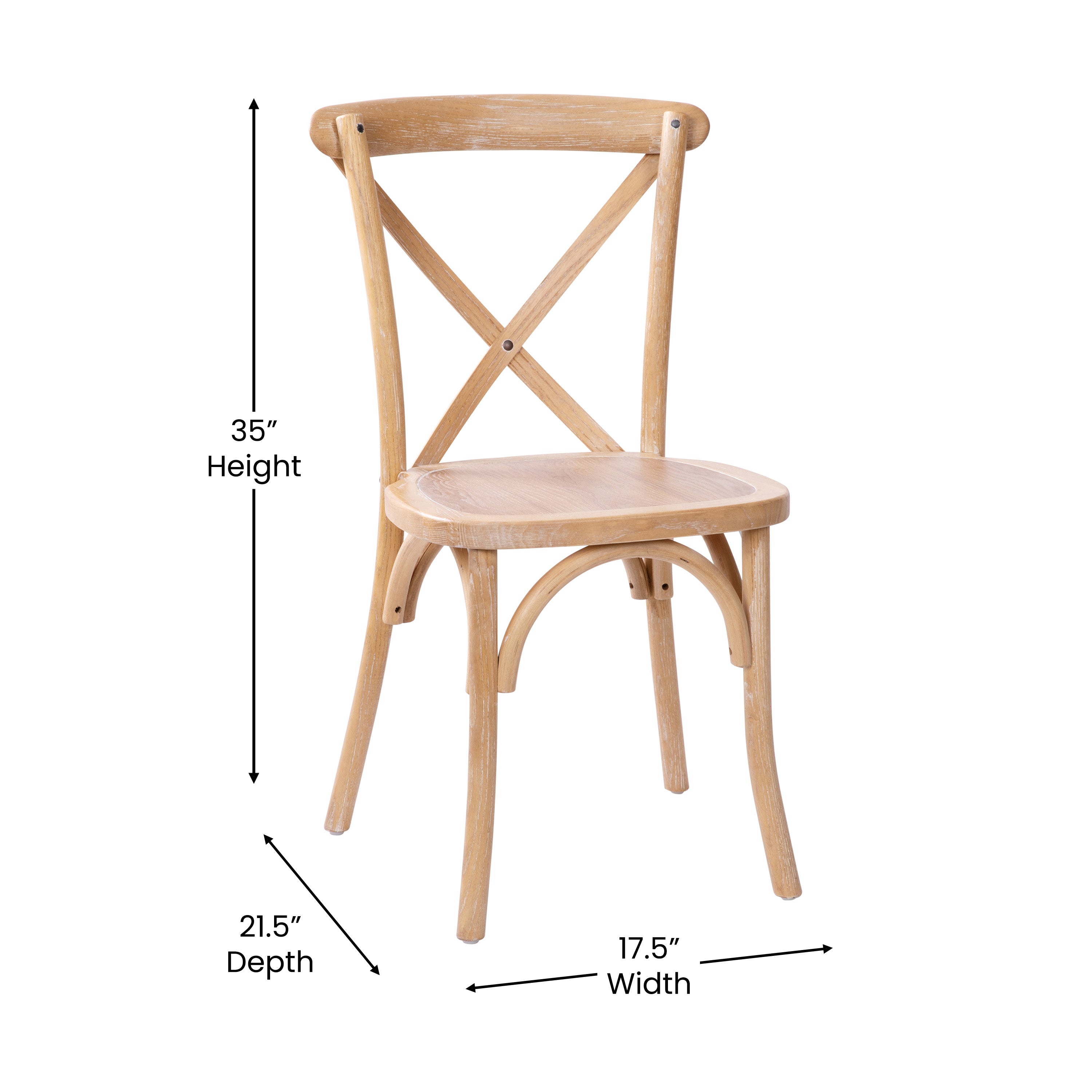 Advantage Driftwood X-Back Chair