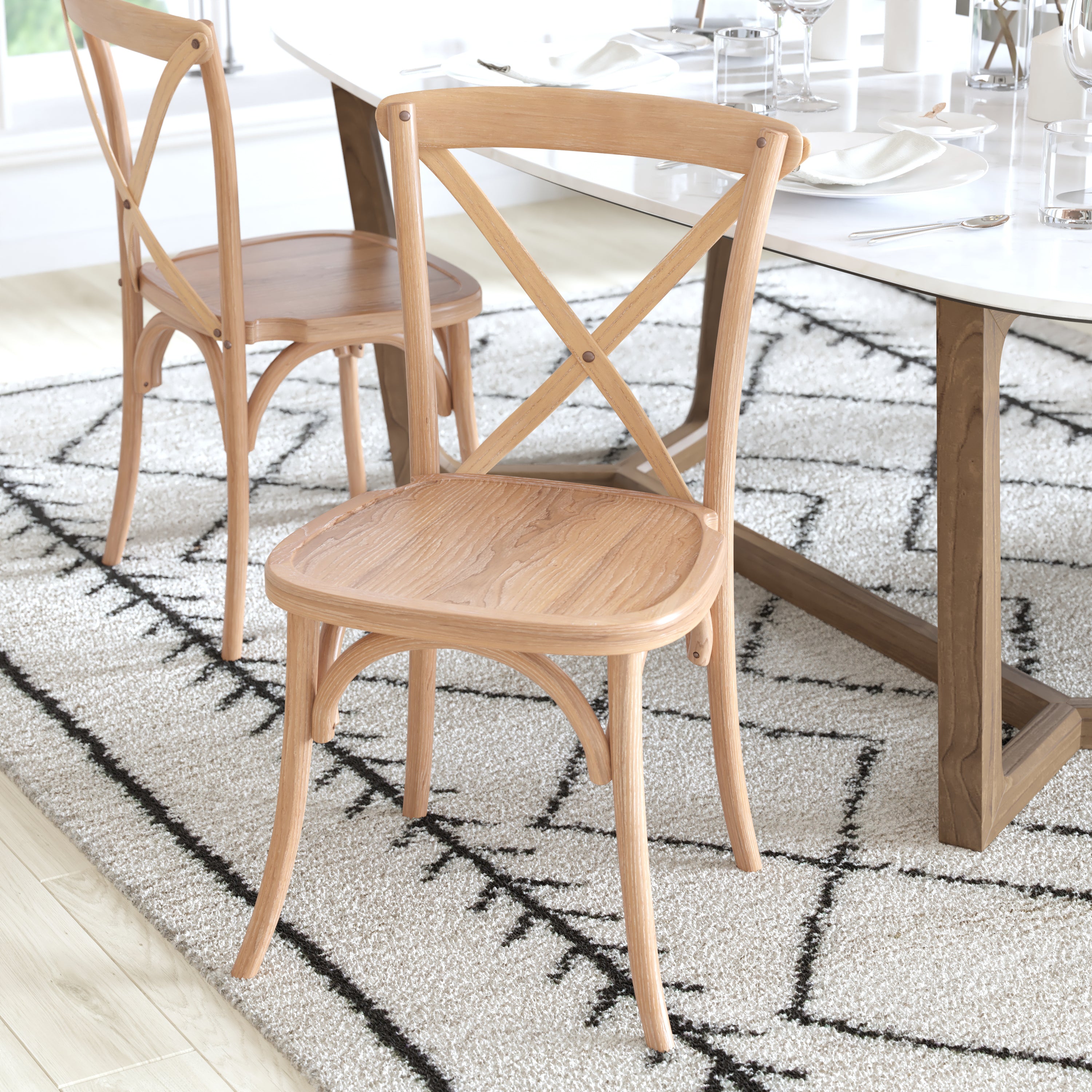 Advantage Driftwood X-Back Chair