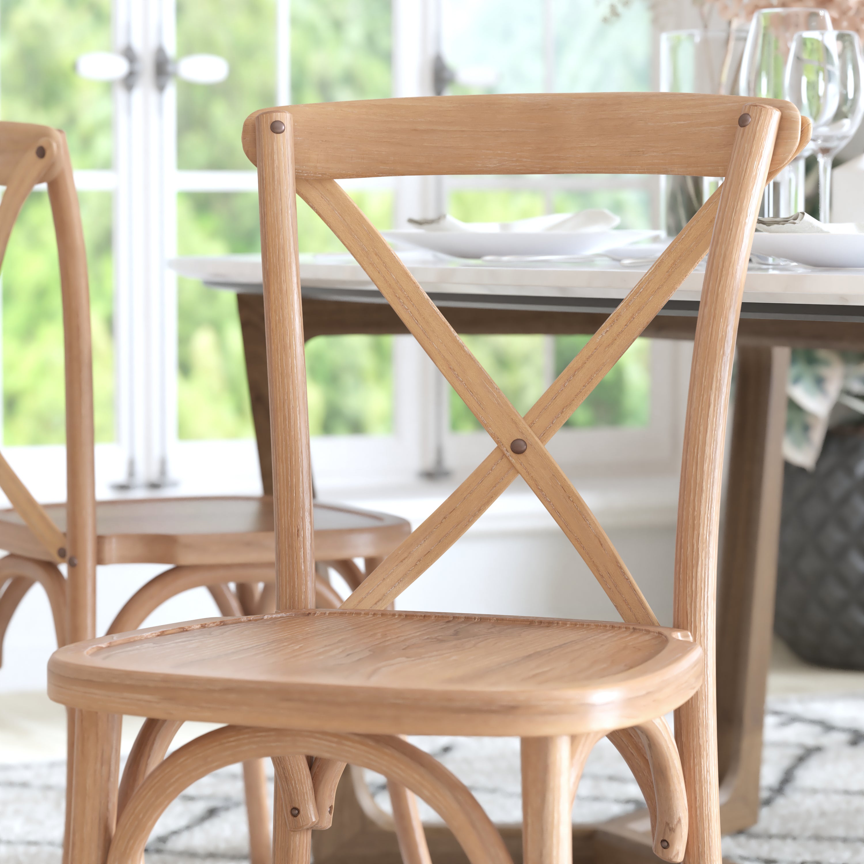 Advantage Driftwood X-Back Chair