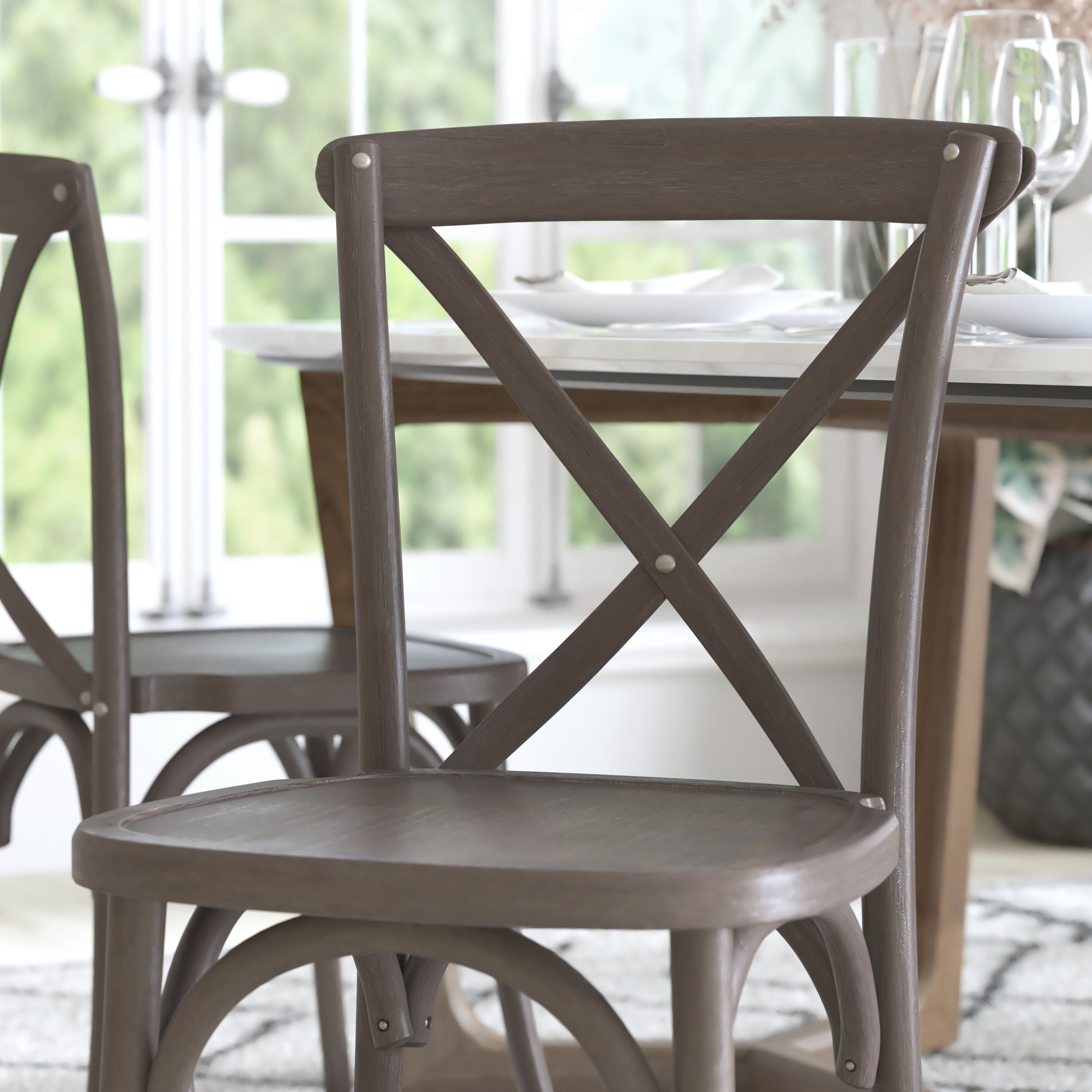 Advantage Grey X-Back Chair